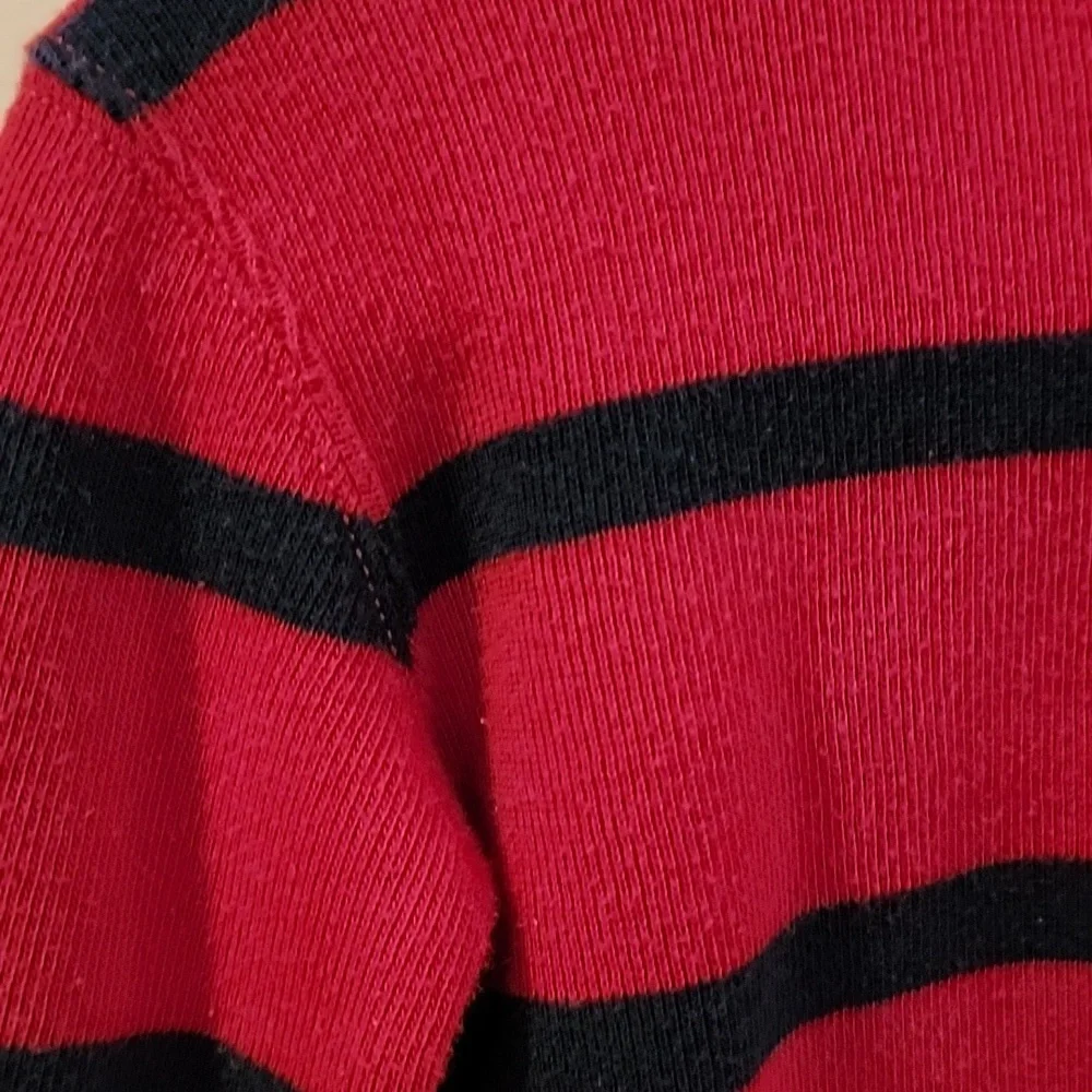 Polo ralph lauren sweater baby Size 12m very comfortable red and blue stripe zip